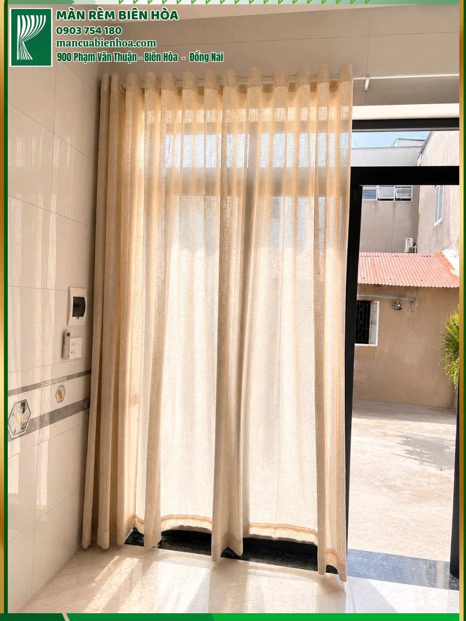 Bàn Giao Rèm Cửa Voan Linen Sang Trọng Tại Biên Hòa
